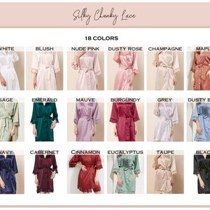 Silky Chunky Lace Robe Bridesmaid Robes Bridal Robe Bridal Party Robes Bridesmaid Gifts Wedding Party Gifts Maid of Honor Gifts image 2