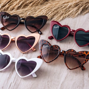 Beach Bachelorette Party Favors, Heart Sunglasses Babe & Bride, Bridal Shower Favors, Bridesmaid Gifts, Bridesmaid Proposal