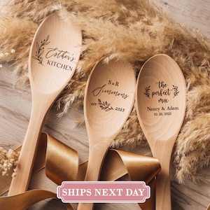 The Perfect Mix Spoon Gifts for Mom, Personalized Wedding Favors, Engraved Wooden Spoons, Bridal Shower Favors, Wedding Party Gifts