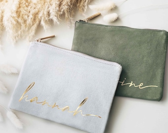 Bridesmaid Gifts Makeup Bag for Her, Maid of Honor Proposal, Bridal Party, Wedding Gifts for Her, Custom Cosmetic Bags, Birthday Gift