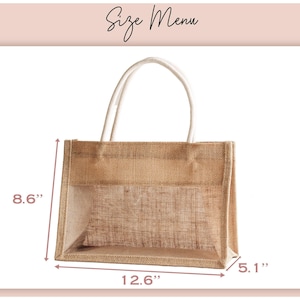 Sac en toile de jute personnalisé, sac pour demoiselles d'honneur, sac de plage, cabas, sac en paille, demande en mariage, cadeau de mariage, sac en jute, cadeau pour elle image 4