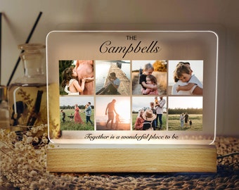Custom Photo Lamp | Personalized Picture Night Light | Unique Family Gifts | New Home Decor | Gifts for New Mom | Fathers Day Gifts