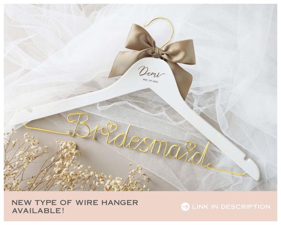 Grucce Personalizzate Per Matrimonio In Legno Incise - Damigelle, Bomboniere, Regalo Nozze Con Nome E Data, Rovere/Bianco/Nero