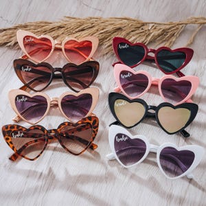 Cadeautjes voor een vrijgezellenfeest, zonnebrillen met hartjes, bruidsdouche, cadeaus voor bruidsmeisjes, bruiloft