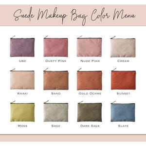 Personalized Makeup Bag with Gold Name, Bridesmaid Proposal Gift, Custom Canvas Cosmetic Pouch, Bachelorette Party Favors [MUB-0105] image 4