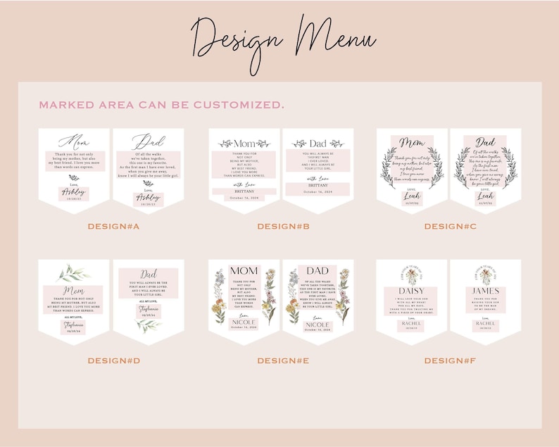 Father, Mother of Bride Handkerchief, Personalized Wedding Handkerchief, Gift for Father of Bride, Father of the Groom Gift image 3