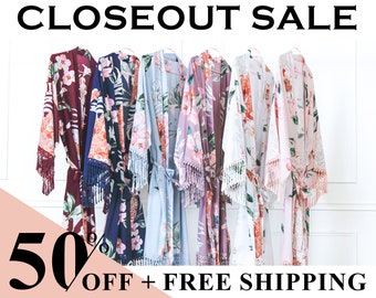 Floral Tassel Robes | Bridesmaid Robes | Bridal Robes | Boho Robes | Floral Robes | Personalized Bridesmaid Gifts | Custom Wedding Robes