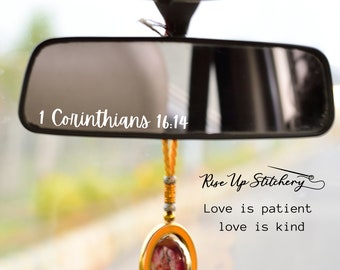 Bible Verse Rear View Mirror Decal, Christian Car Decal, Christian Car Accessory, Bible Verse Decal, Car Mirror Decal, Car Mirror Sticker
