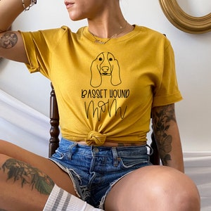 Basset Hound Mom Shirt, Dog Mother Shirt, Basset Hound Lover Shirt, Gift for Dog Lovers, Dog Owners Shirt, Basset Hound Shirt