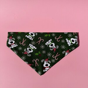 Puppy Dog Bandana, Candy Cane Dog Bandana, Cute Christmas Dog Bandana, Holiday Dog Bandana, Christmas Dog Collar Accessory
