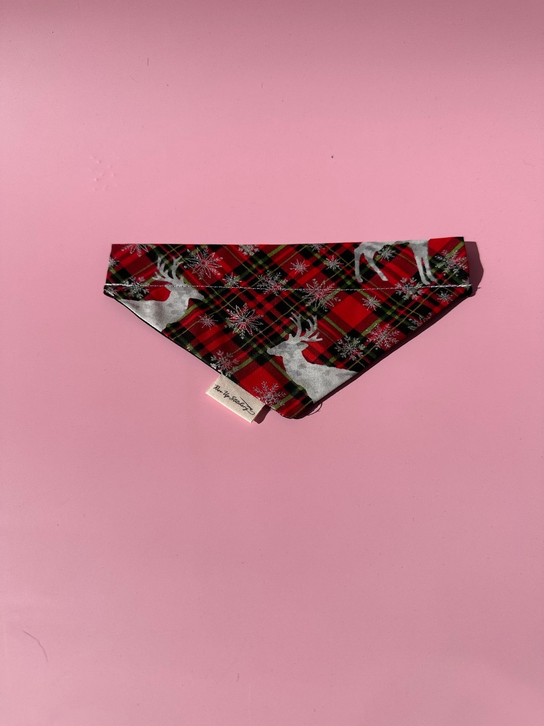 Red and Green Plaid Bandana Fun Christmas Dog Bandana Cute Etsy