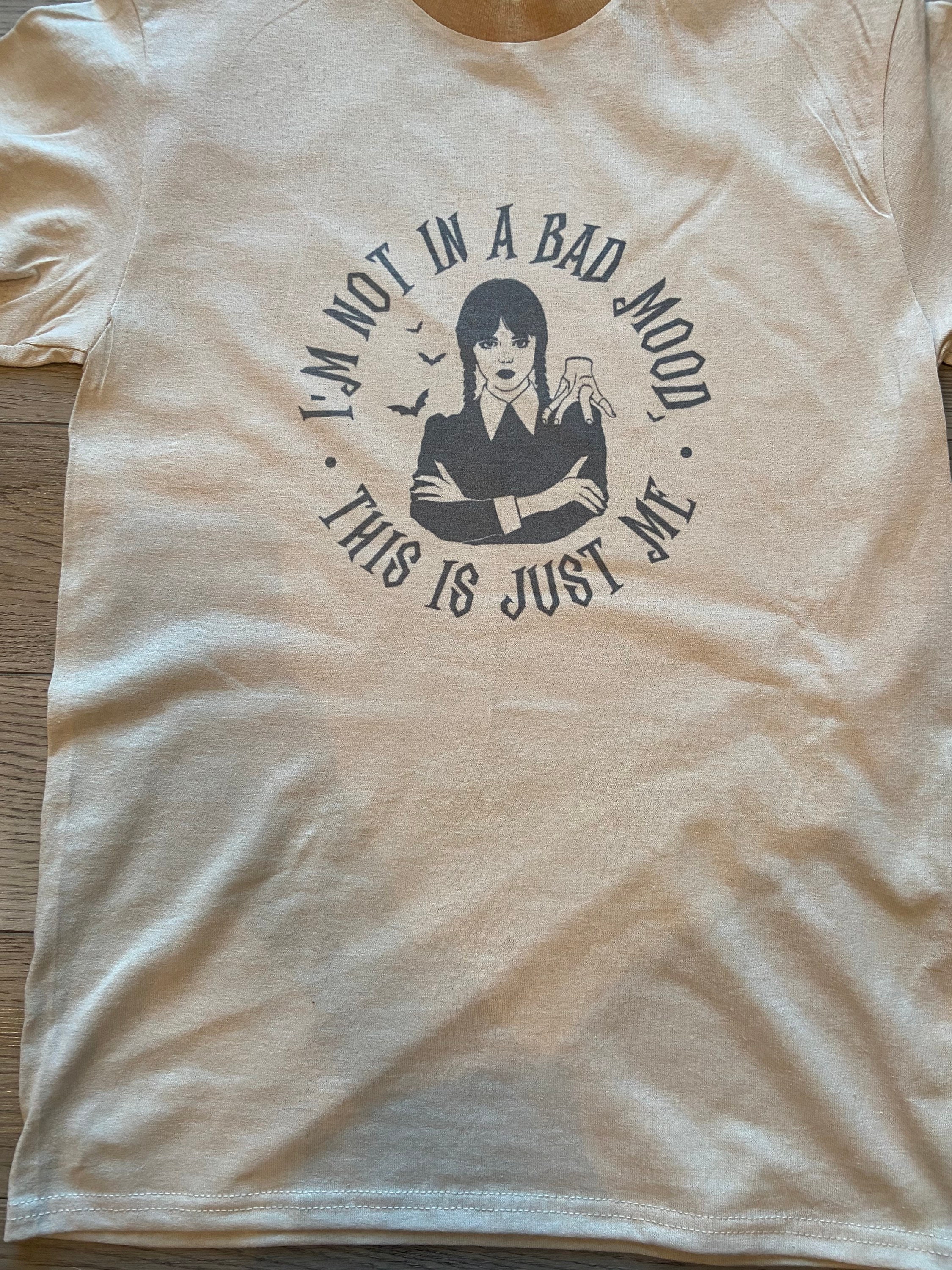 T-shirt Mercredi Addams Pour Enfants - Coton, Manches Courtes, Unisexe, Design Série TV, Pour Garçons Et Filles