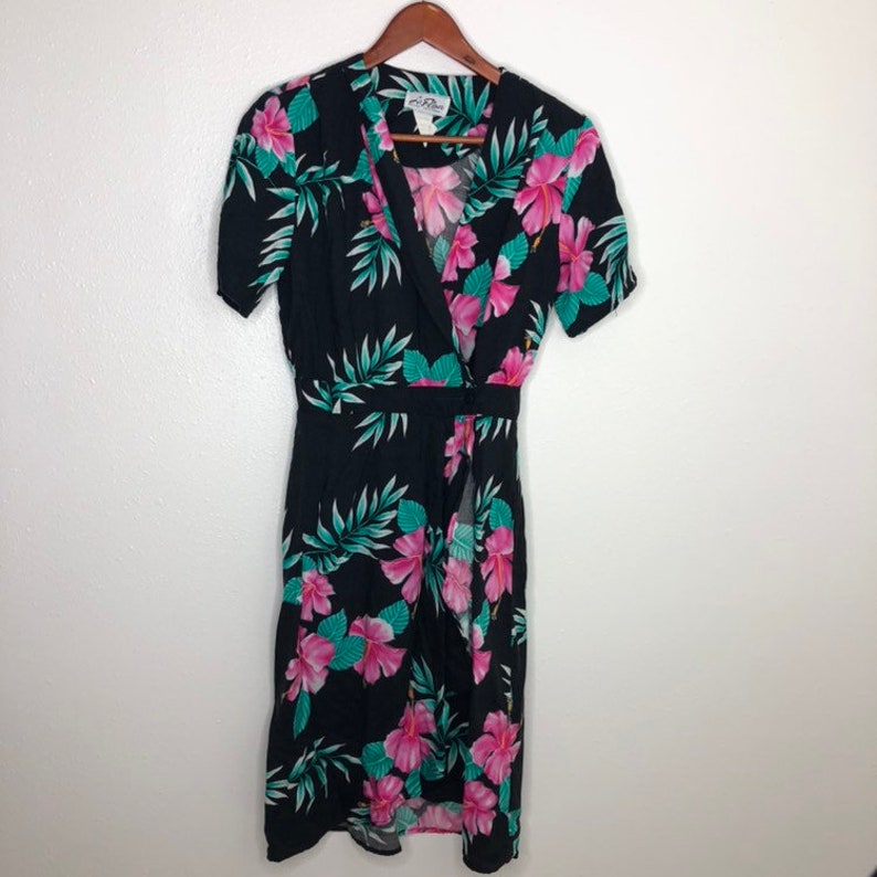 hawaiian wrap dress