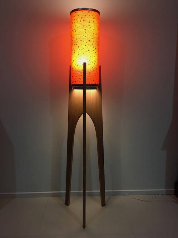 mid century rocket lamp