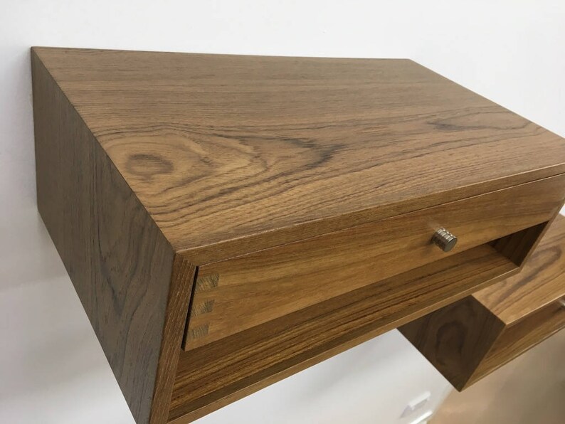 Teak Floating Wall Shelves Sideboard Scandinavian Modern Etsy Australia