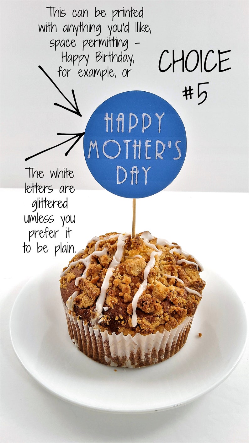 Blue Butterfly Cupcake Toppers Personalized Option for Etsy