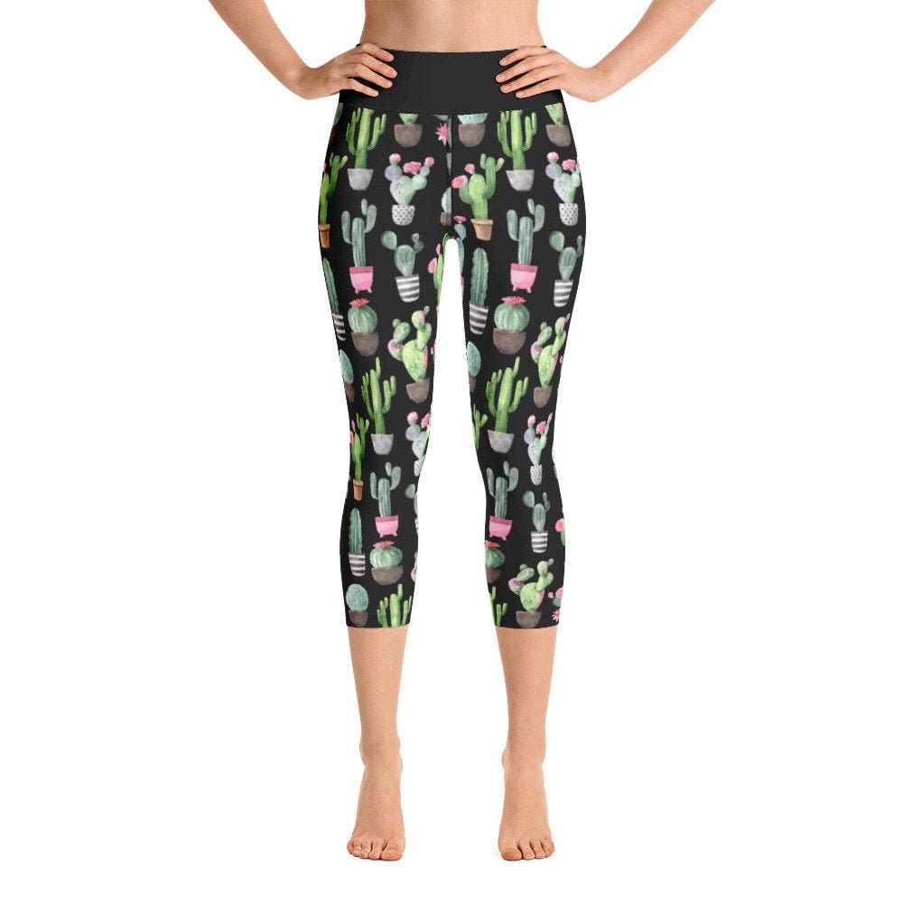 Buy Cactus Capri Leggings for Women Green Capris W/ All Over Print Cactus  Succulent Printed Capri Perfect for Running, Workouts, Yoga and Gym Online  in India 