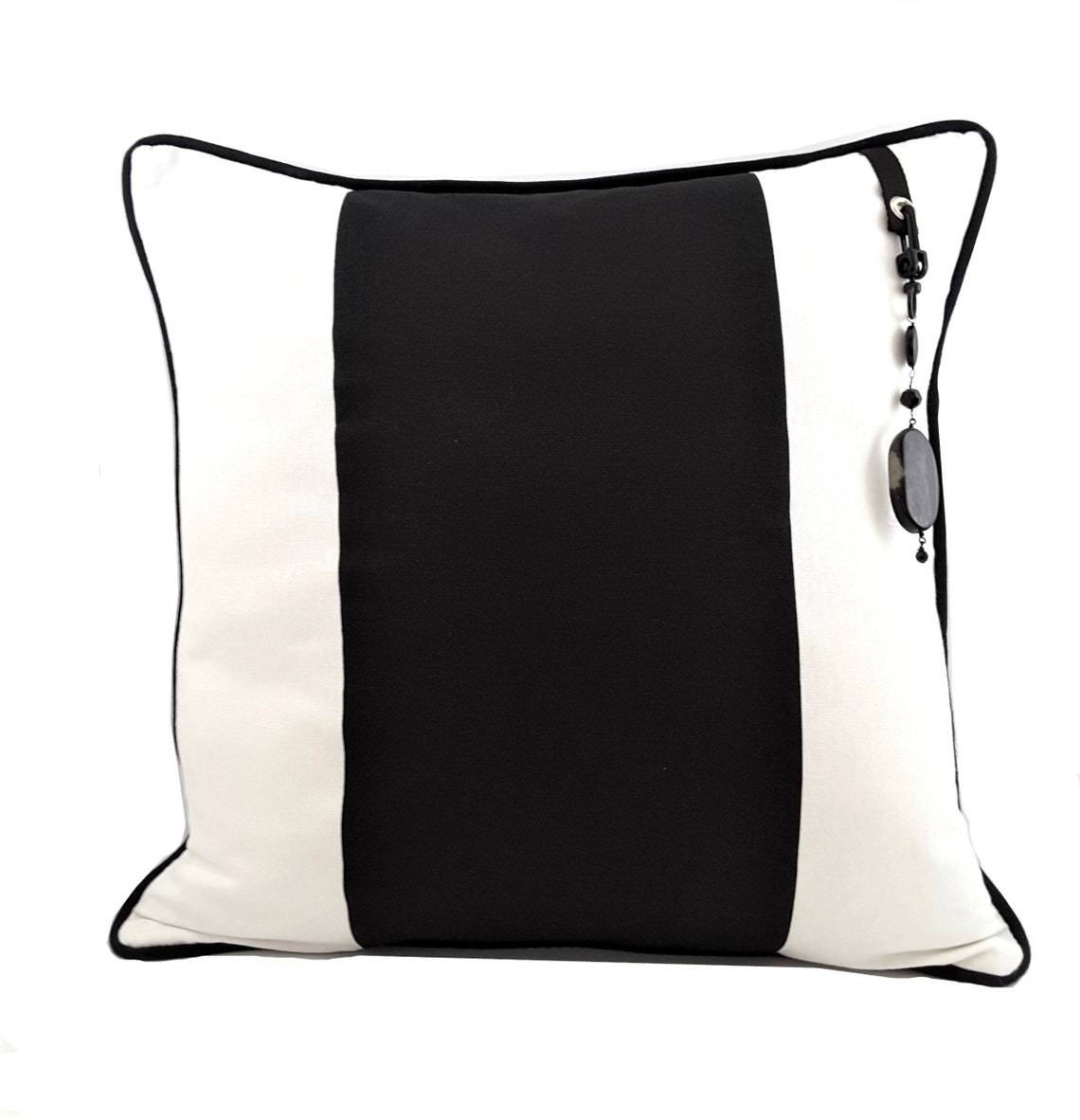 Stripe Pillow Cover Black and White Designer Pillow Accent Etsy