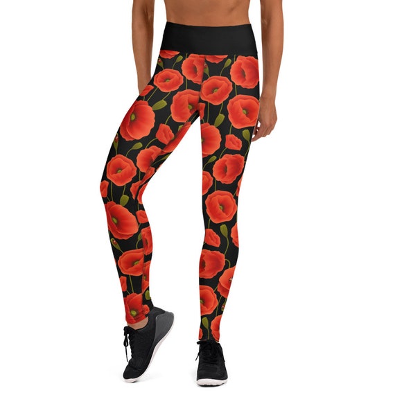 Poppy Yoga Leggings Ladies Casual Wear 