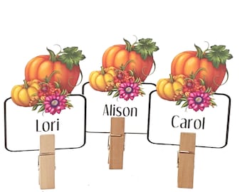 Thanksgiving Place Cards, Autumn Place Cards, Personalized Place Cards, Thanksgiving Table Decoration