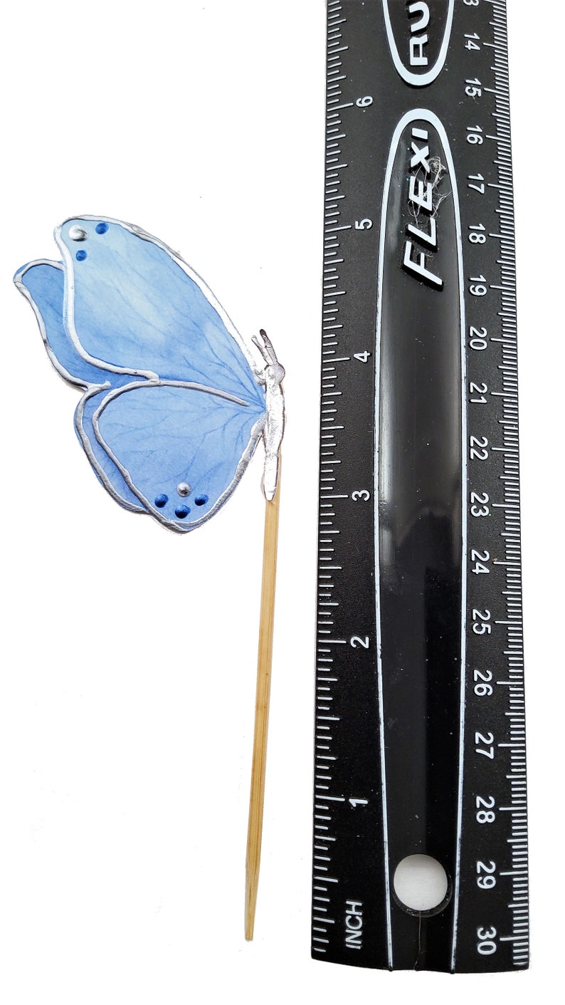 Blue Butterfly Cupcake Toppers Personalized Option for Etsy