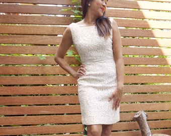Vintage 1950s Suzy Perette Lace Wiggle Dress