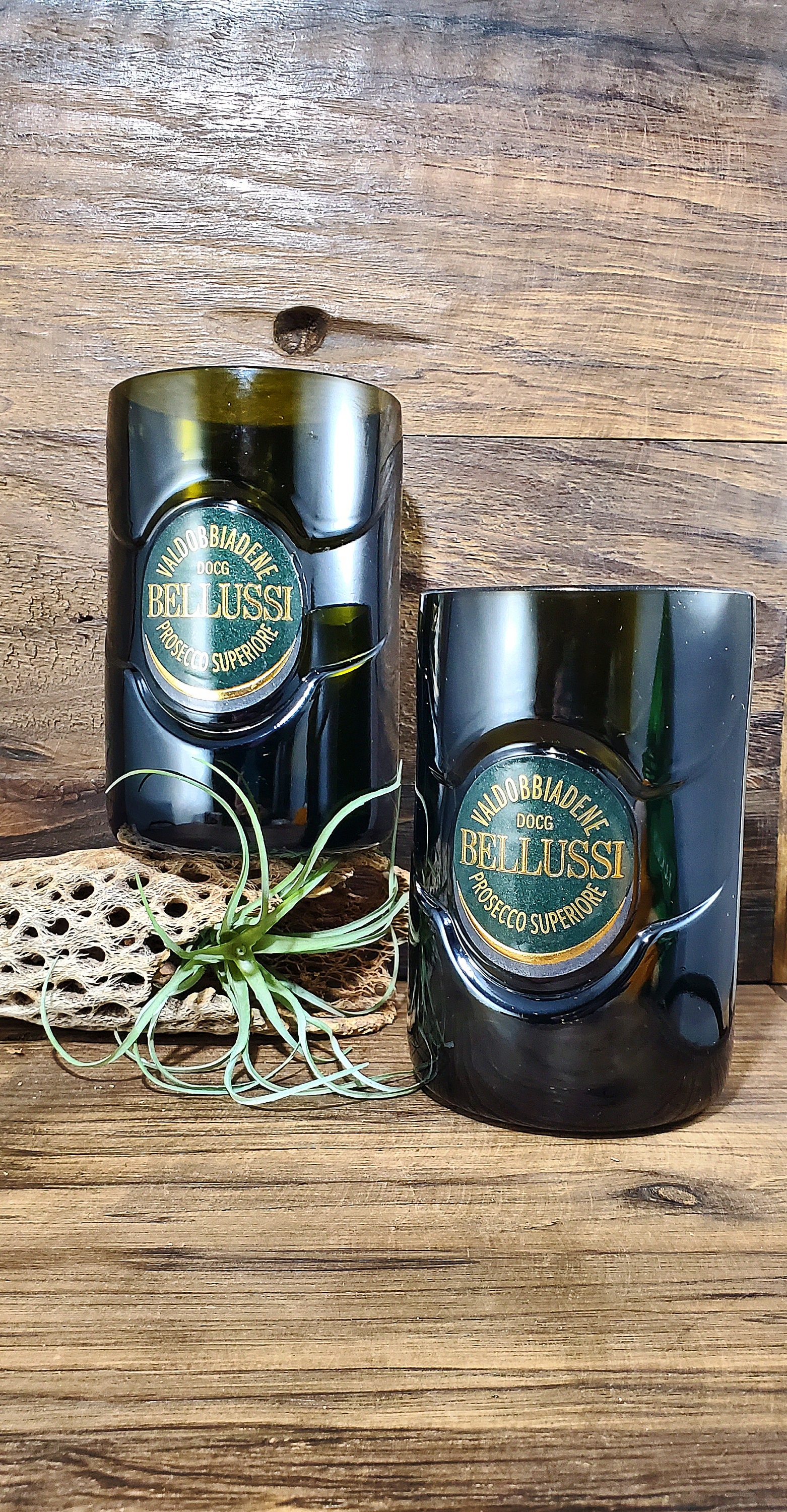 Set of 2 HEAVY (sealed) Prosecco Glasses