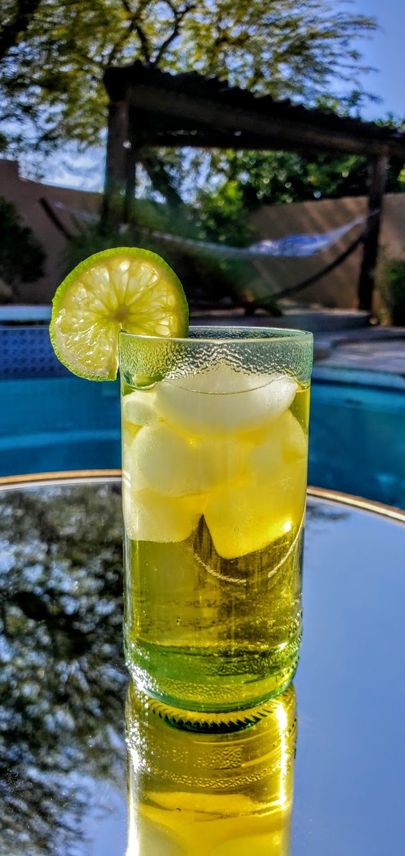 Set of 2 clear Topo Chico Tumbler Glasses