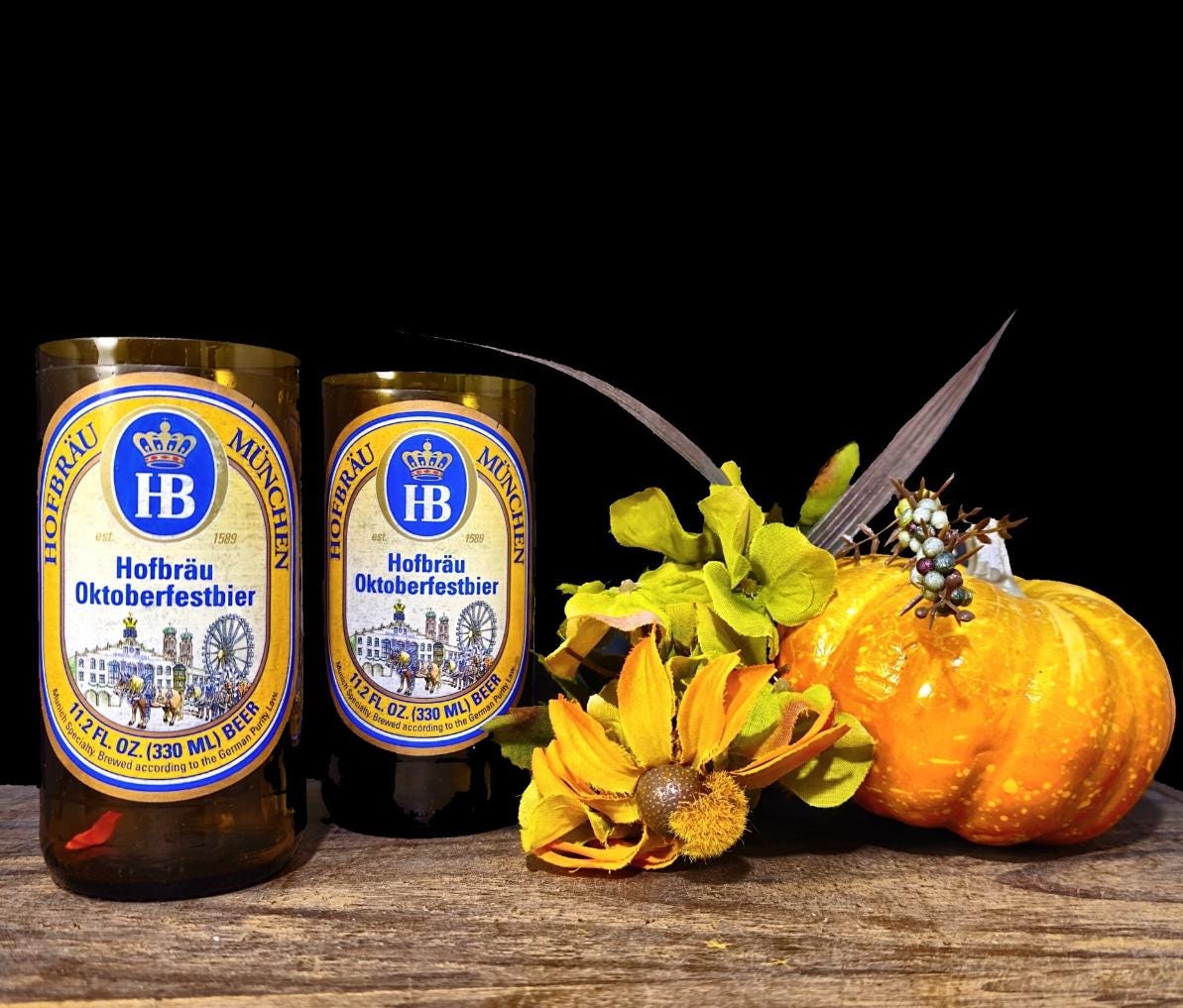 2 Sealed imported German beer bottles