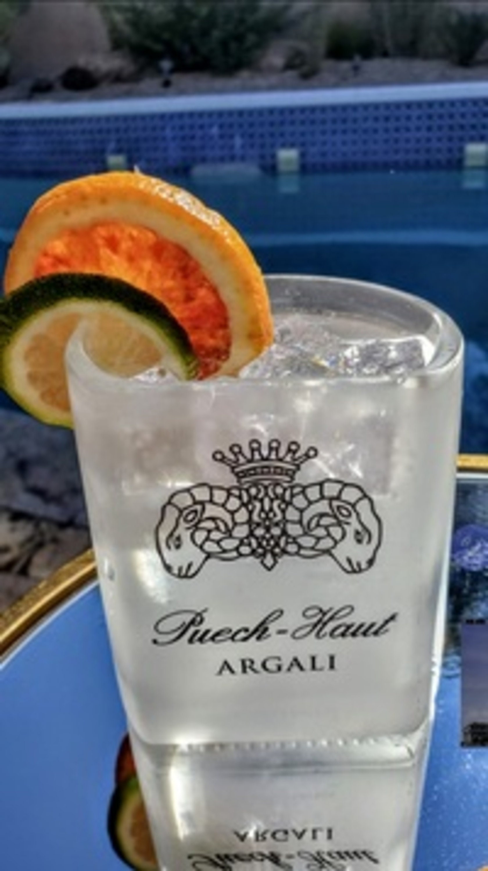 Set of 2 Frosted Upcycled Drinkware glasses - Thumbnail 3