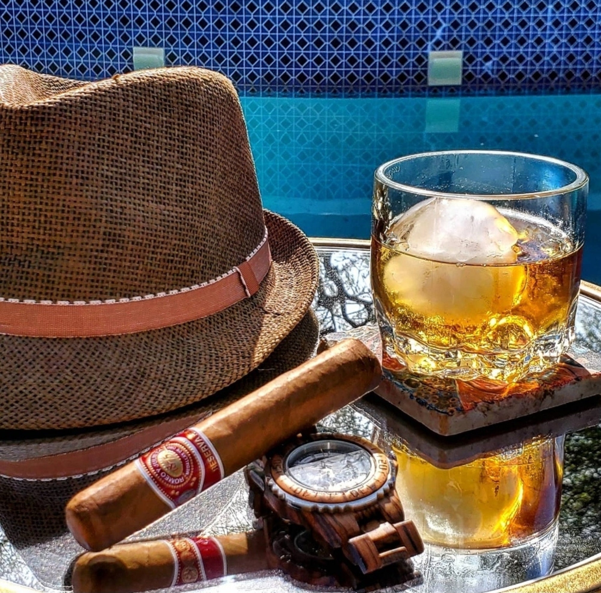 Set of 2 Rose whiskey or wine Glasses - Thumbnail 4