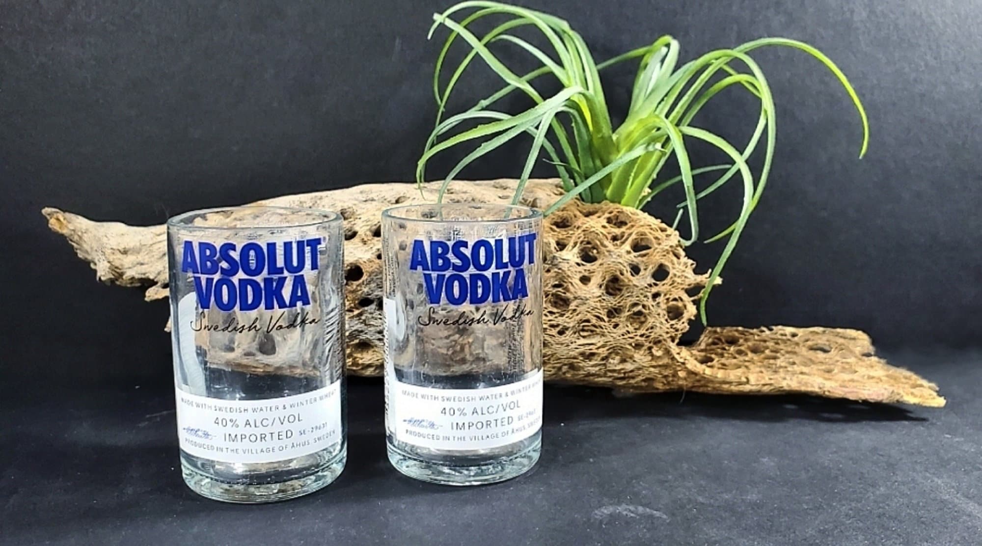 Set of 2 Mini Absolut Vodka Shot glasses!