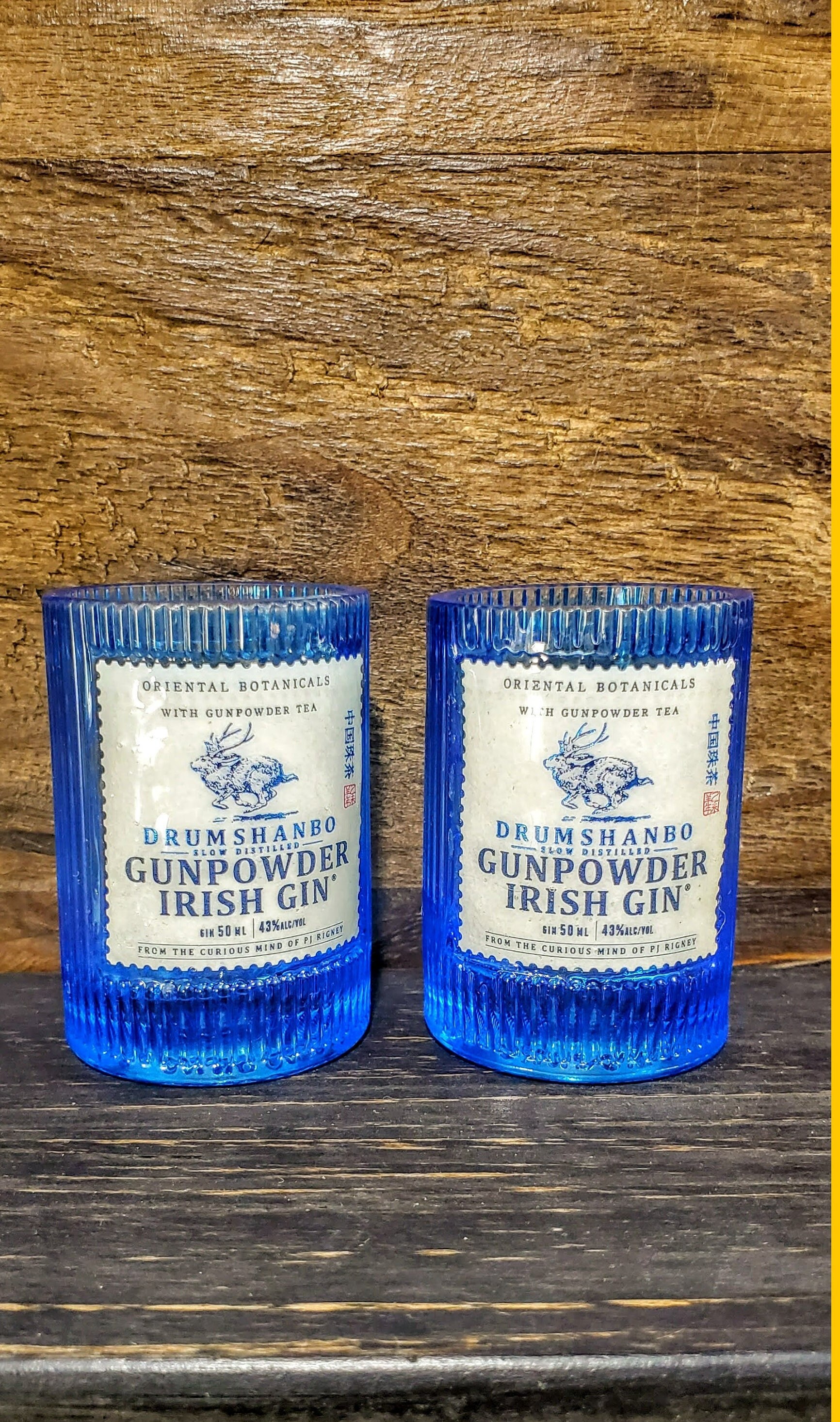 Set of 2 Irish Gin Blue Shotglasses