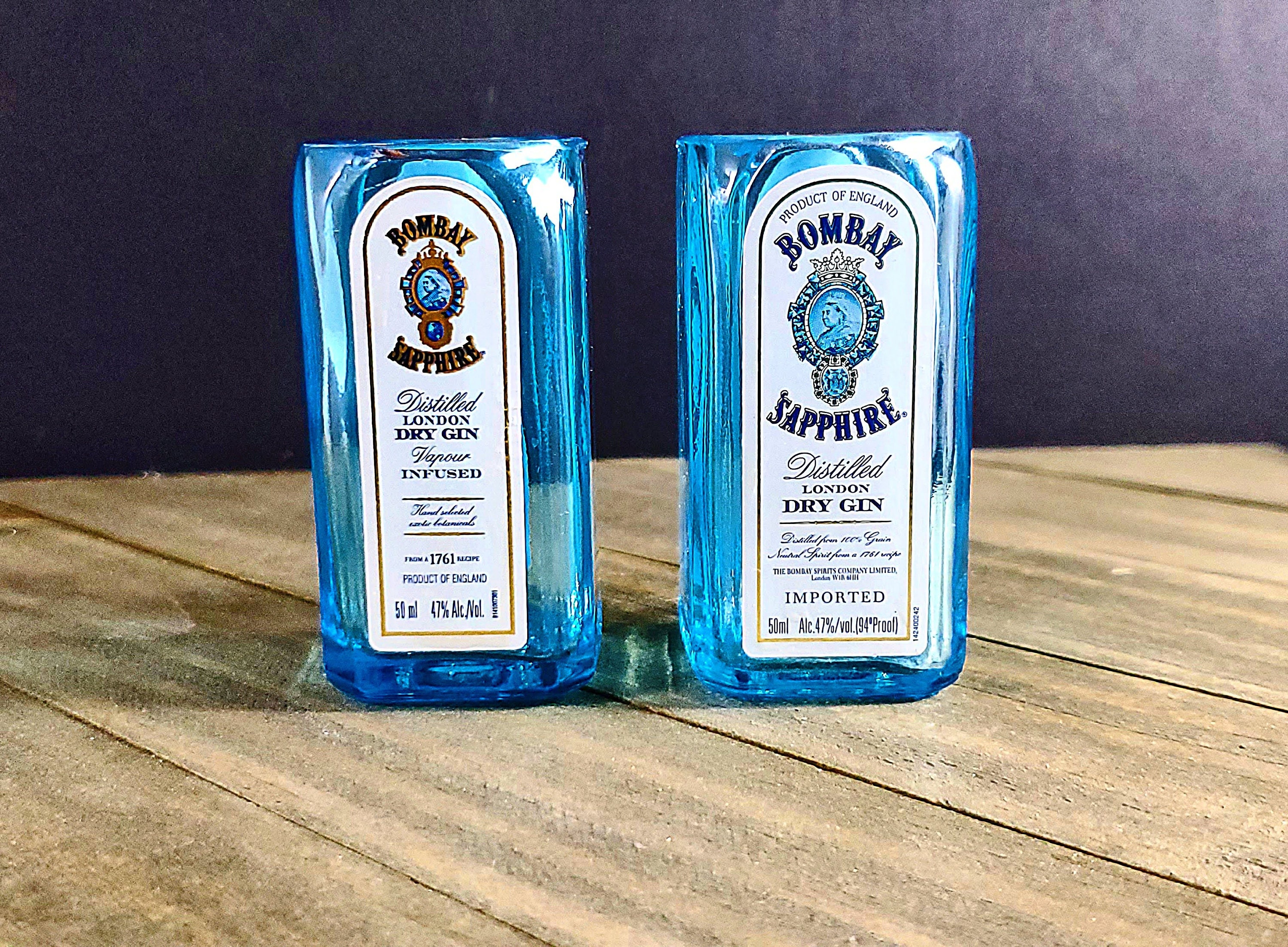 Set of 2 Bombay Shappire Mini Shot Glasses