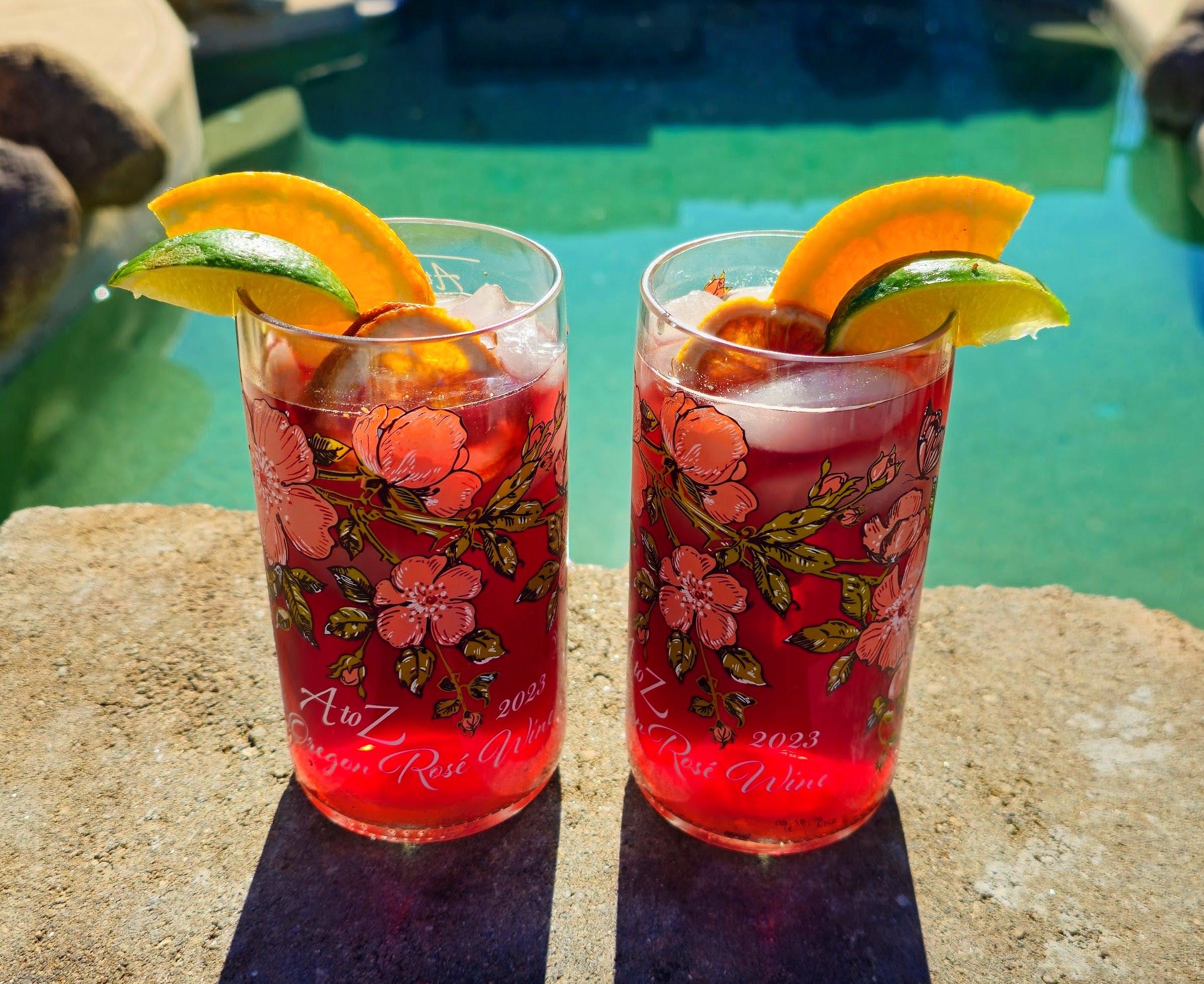 Vintage Floral Glass Tumblers set