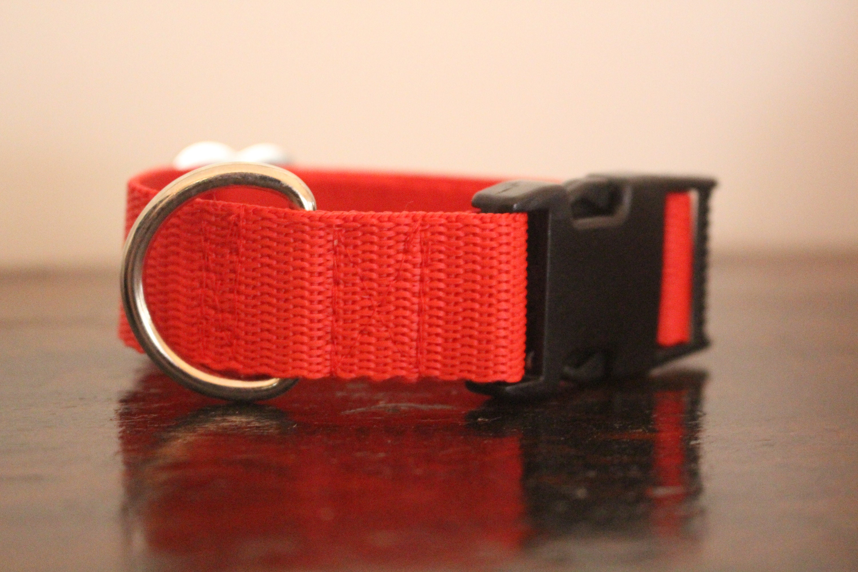 Red Dog Collar Adjustable Handmade in Australia Pet Etsy