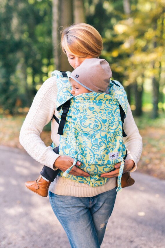 Porte Bebe Portage Lenka 4ever Harmonie Jaune Porteur Bebe Etsy
