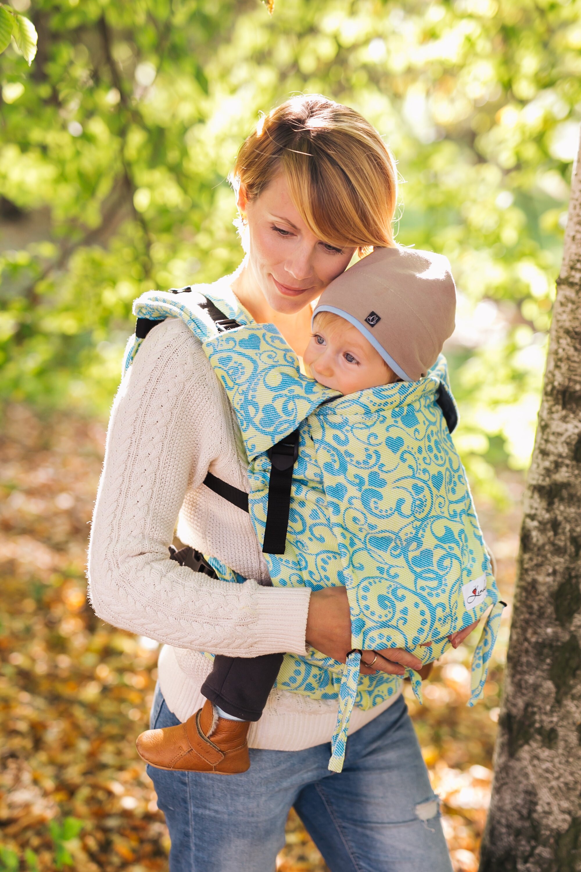 Porte Bebe Portage Lenka 4ever Harmonie Jaune Porteur Bebe Etsy