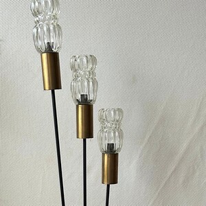 60s floor lamp 3 branches with glass globes