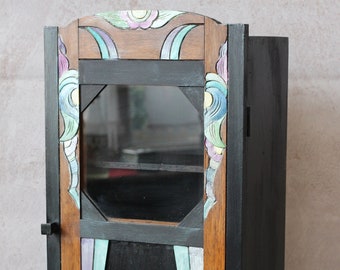 armoire a pharmacie /meuble a epices art deco