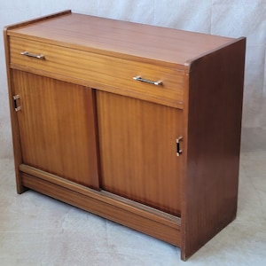 Petit buffet / meuble de bureau en teck vintage image 1