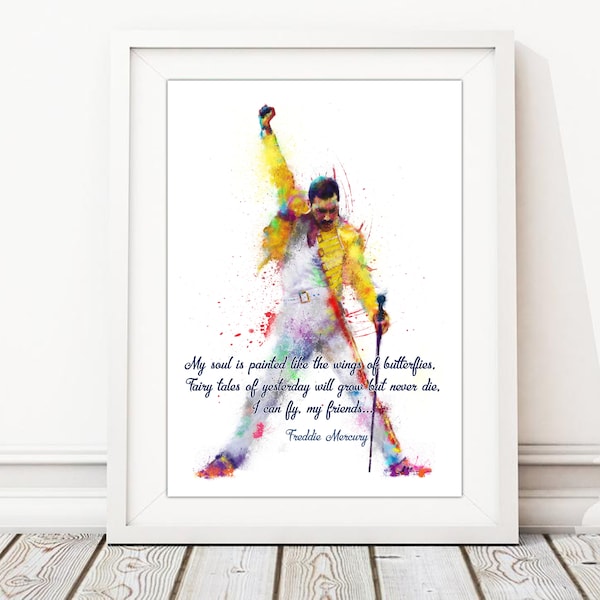 My soul is painted like the wings of butterflies... - Freddie Mercury - Poster inspired by music - Quotes Of All Time