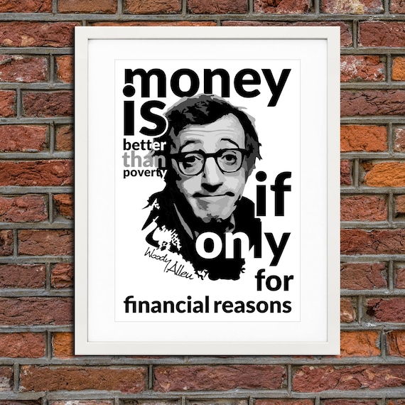Quotation Poster Woody Allen Citation Etsy