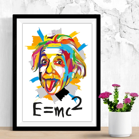 Digital Image for Download, E=mc2, Albert Einstein, Poster, File