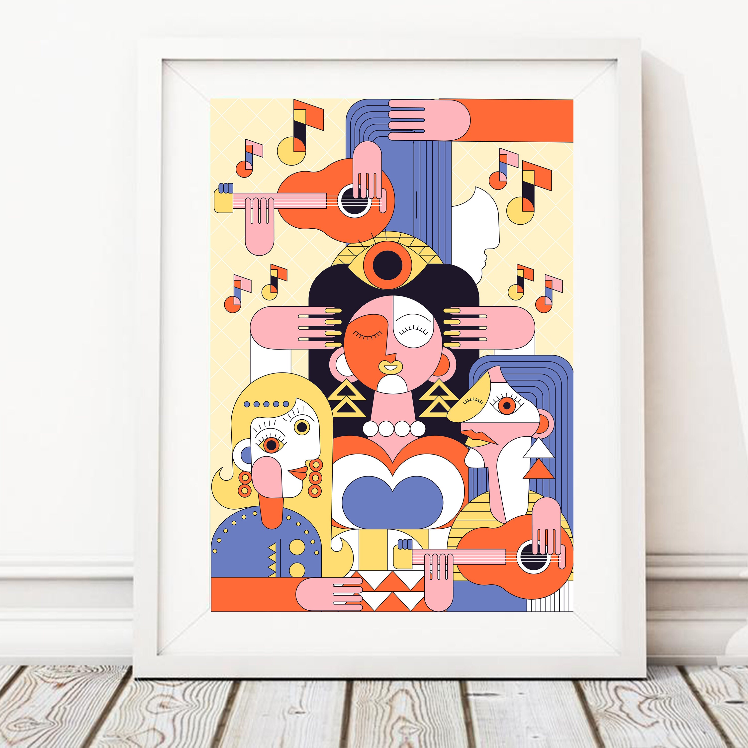 Picasso artwork, pop art, poster, famous quote