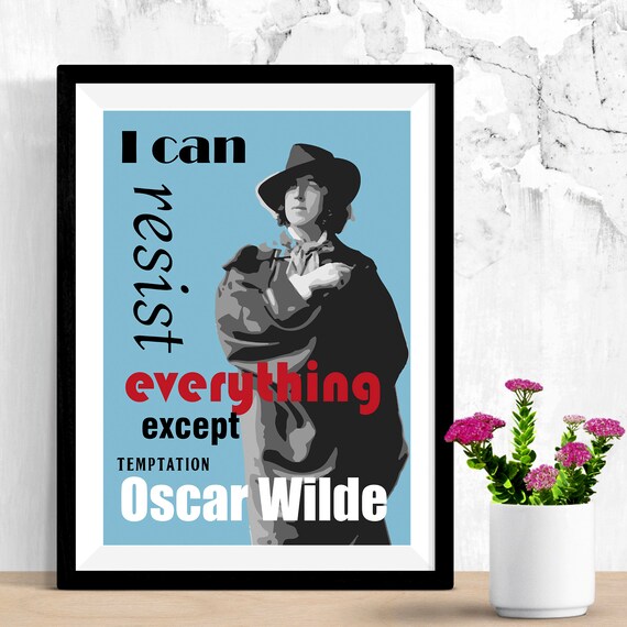Oscar Wilde Inspirational Quote Citation Poster Pop Art Etsy Ireland