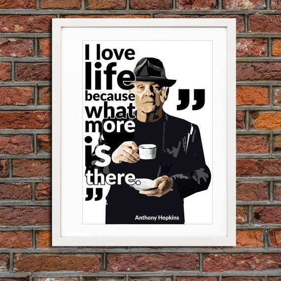 Zitat Poster Anthony Hopkins Zitat Etsy