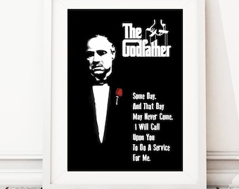 The Godfather, Movie Quotes, Memorable Quotes, Poster