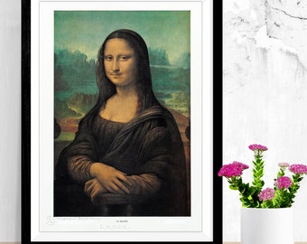 L.H.O.O.Q. is a work of art by Marcel Duchamp.  La Joconde, Mona Lisa, - poster reprint