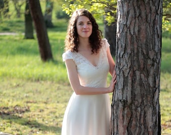 Vintage Boho Brautkleid Hochzeitskleid aus Atelier